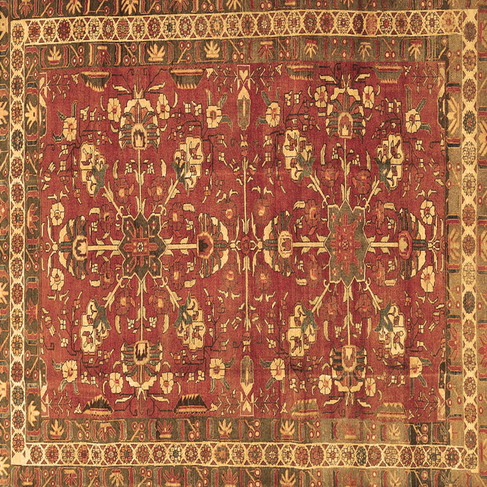 Square Persian Brown Traditional Rug, tr3689brn
