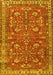 Machine Washable Persian Yellow Traditional Rug, wshtr3689yw