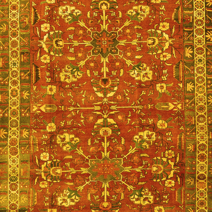 Machine Washable Persian Yellow Traditional Rug, wshtr3689yw