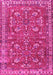 Machine Washable Persian Pink Traditional Rug, wshtr3689pnk