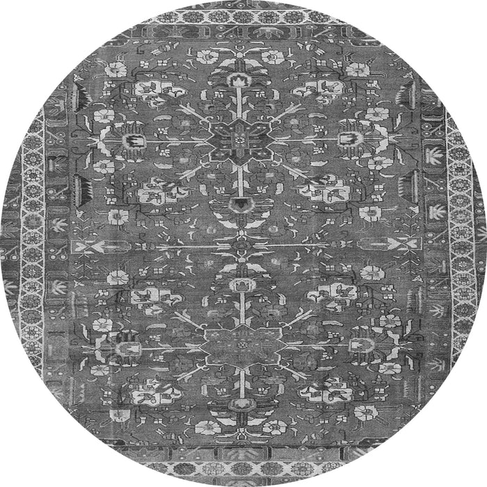 Square Persian Gray Traditional Rug, tr3689gry