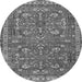 Square Persian Gray Traditional Rug, tr3689gry