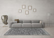 Machine Washable Persian Gray Traditional Rug in a Living Room,, wshtr3689gry