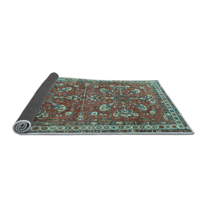 Sideview of Persian Light Blue Traditional Rug, tr3689lblu