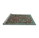 Sideview of Machine Washable Persian Light Blue Traditional Rug, wshtr3689lblu