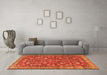 Machine Washable Persian Orange Traditional Area Rugs in a Living Room, wshtr3689org