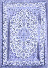 Medallion Blue Traditional Rug, tr368blu