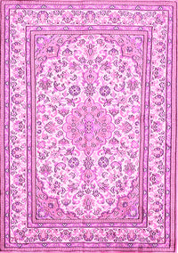 Medallion Pink Traditional Rug, tr368pnk