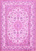 Medallion Pink Traditional Rug, tr368pnk