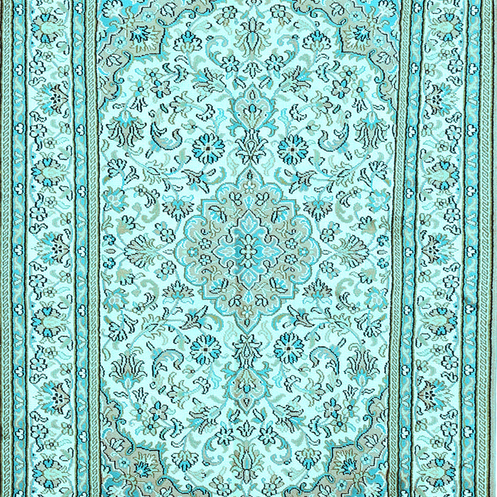 Medallion Light Blue Traditional Rug, tr368lblu
