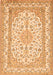 Medallion Orange Traditional Rug, tr368org