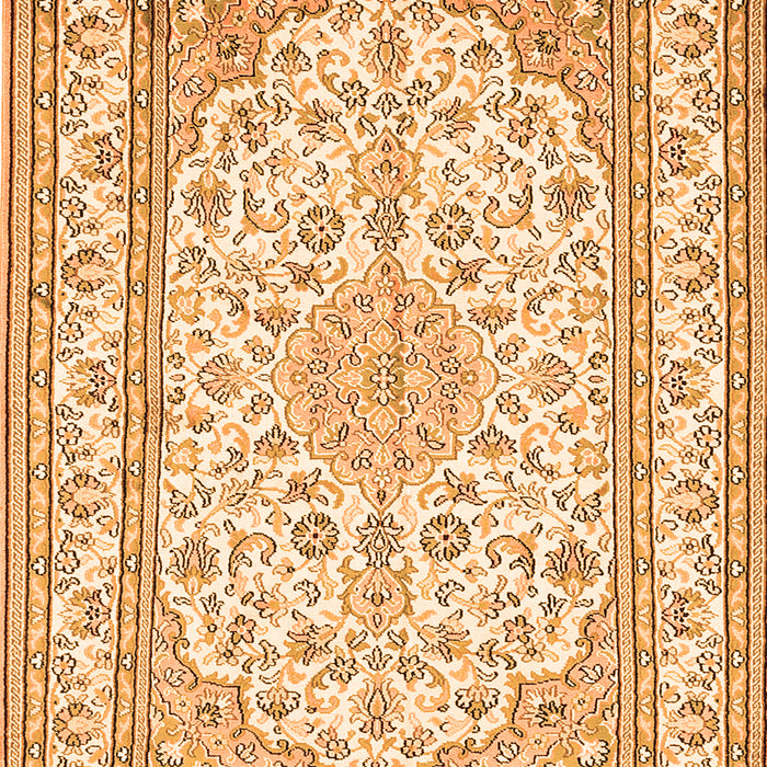 Medallion Orange Traditional Rug, tr368org
