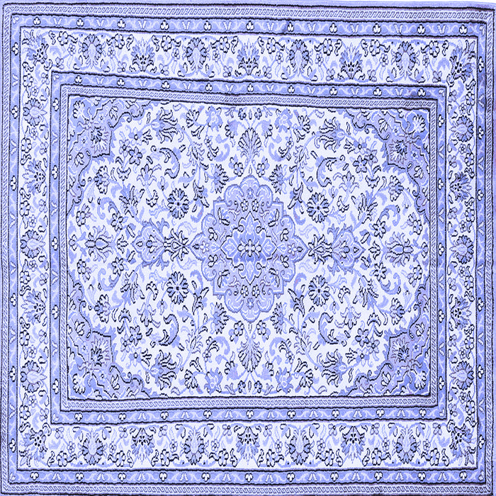 Square Medallion Blue Traditional Rug, tr368blu