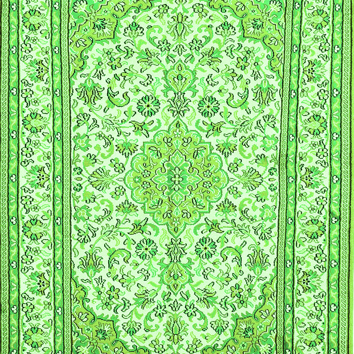 Medallion Green Traditional Rug, tr368grn
