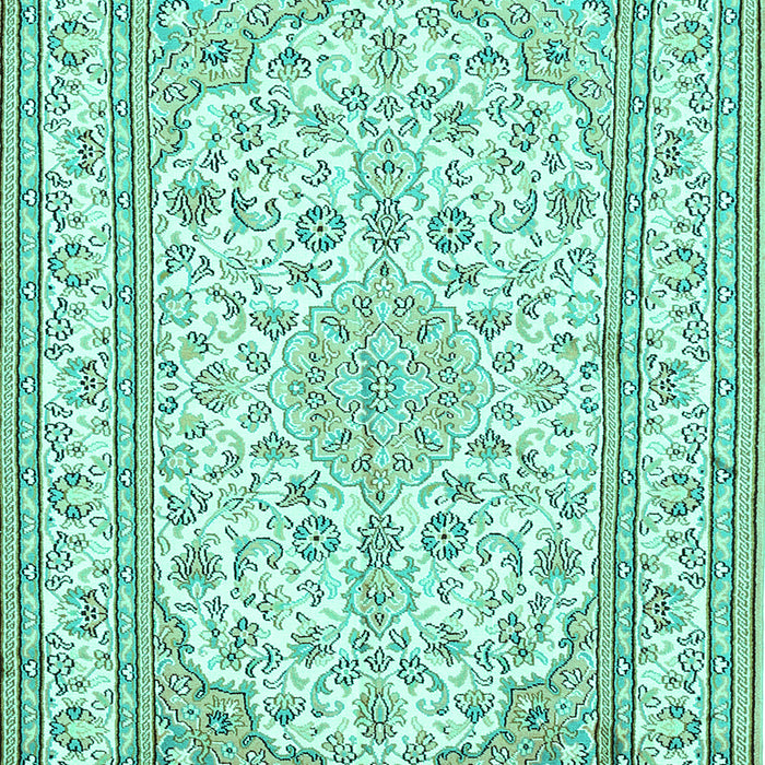 Medallion Turquoise Traditional Rug, tr368turq