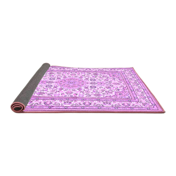 Sideview of Medallion Purple Traditional Rug, tr368pur