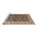 Sideview of Machine Washable Traditional Sepia Brown Rug, wshtr3690