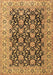 Machine Washable Persian Brown Traditional Rug, wshtr3690brn