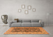 Machine Washable Persian Orange Traditional Area Rugs in a Living Room, wshtr3690org