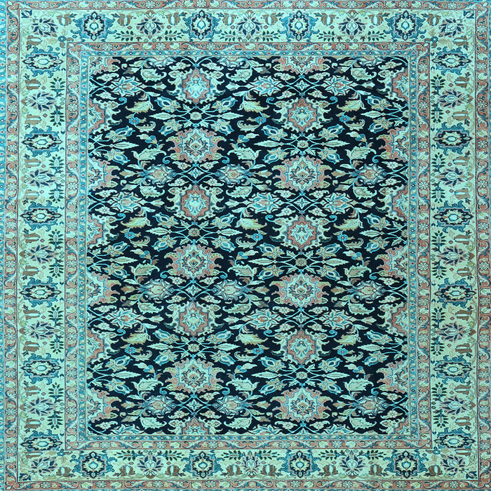 Square Persian Light Blue Traditional Rug, tr3690lblu