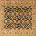 Square Persian Brown Traditional Rug, tr3690brn
