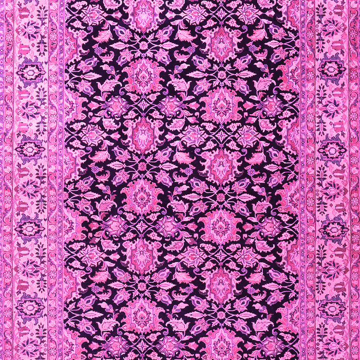 Machine Washable Persian Pink Traditional Rug, wshtr3690pnk