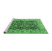 Sideview of Machine Washable Persian Emerald Green Traditional Area Rugs, wshtr3690emgrn