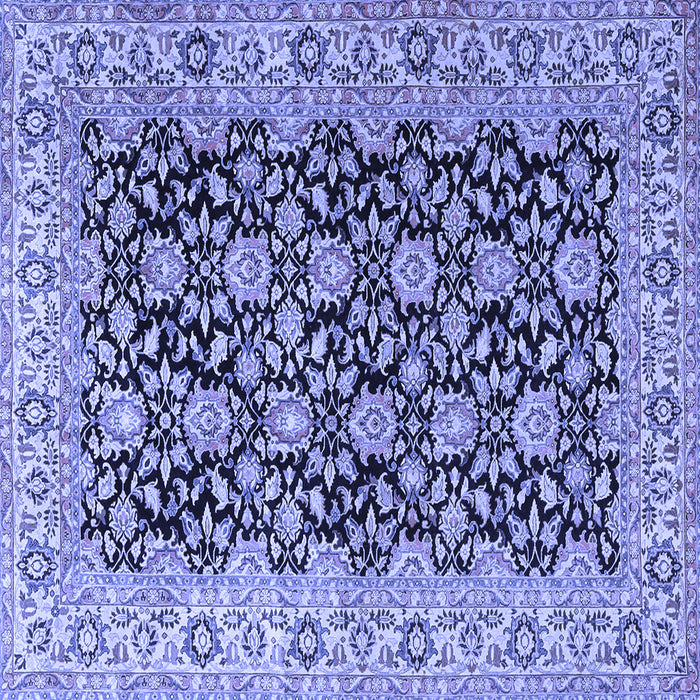Square Persian Blue Traditional Rug, tr3690blu
