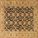 Square Machine Washable Persian Brown Traditional Rug, wshtr3690brn