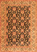 Serging Thickness of Machine Washable Persian Orange Traditional Area Rugs, wshtr3690org