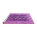 Sideview of Machine Washable Persian Purple Traditional Area Rugs, wshtr3690pur