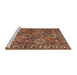 Sideview of Machine Washable Traditional Saffron Red Rug, wshtr3691