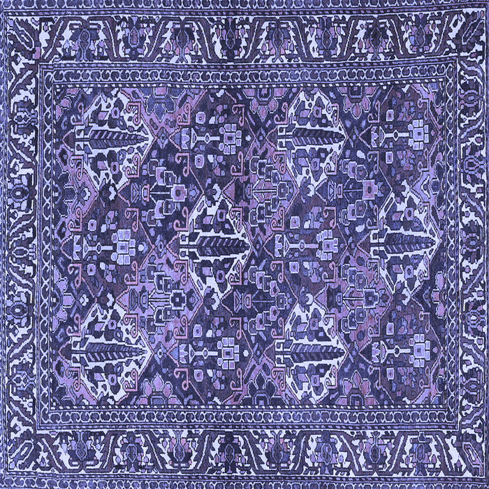 Square Persian Blue Traditional Rug, tr3691blu