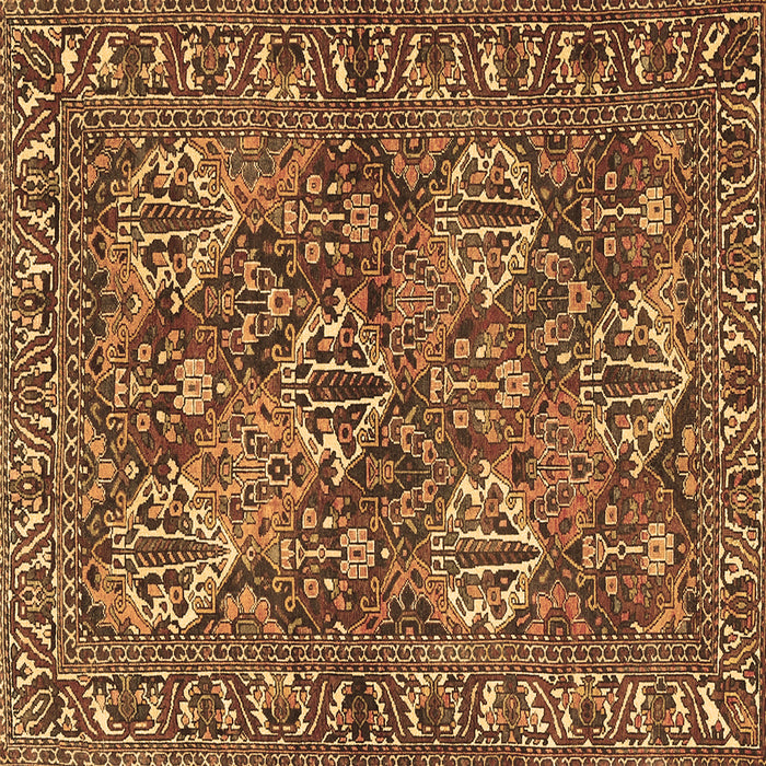 Square Persian Brown Traditional Rug, tr3691brn