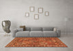 Machine Washable Persian Orange Traditional Area Rugs in a Living Room, wshtr3691org