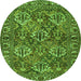 Machine Washable Persian Green Traditional Area Rugs, wshtr3691grn