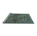 Sideview of Machine Washable Persian Light Blue Traditional Rug, wshtr3691lblu