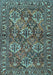 Machine Washable Persian Light Blue Traditional Rug, wshtr3691lblu