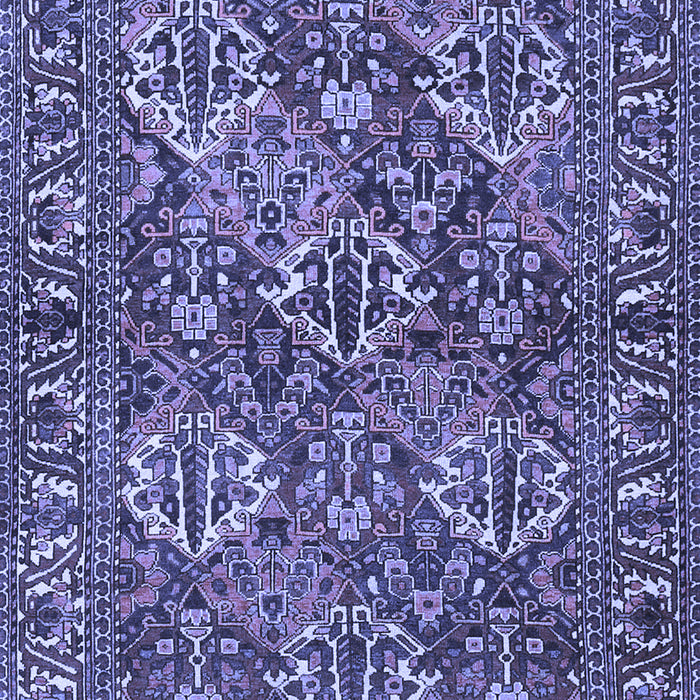 Machine Washable Persian Blue Traditional Rug, wshtr3691blu