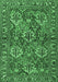 Machine Washable Persian Emerald Green Traditional Area Rugs, wshtr3691emgrn