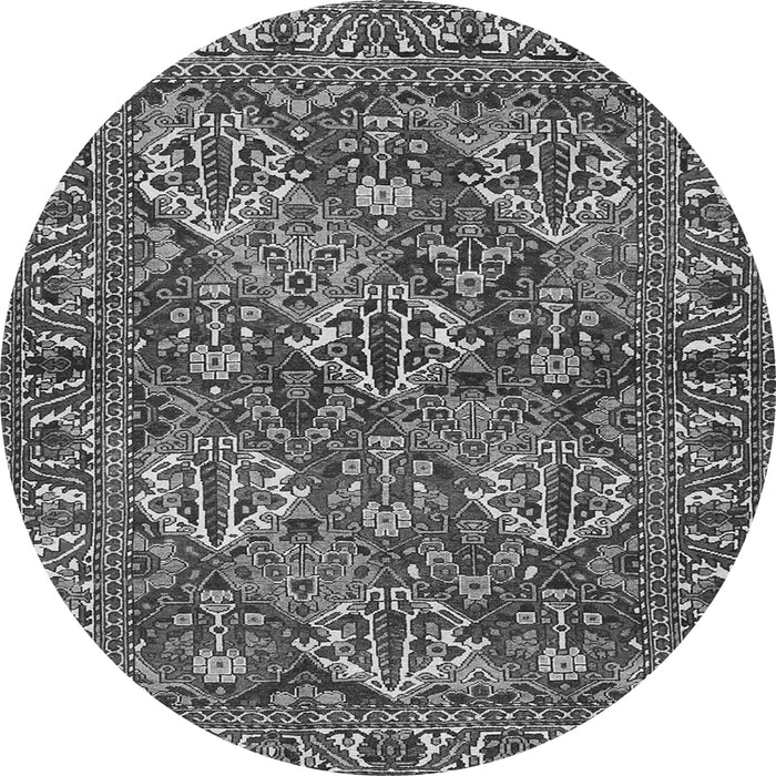 Machine Washable Persian Gray Traditional Rug, wshtr3691gry