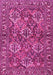 Machine Washable Persian Pink Traditional Rug, wshtr3691pnk