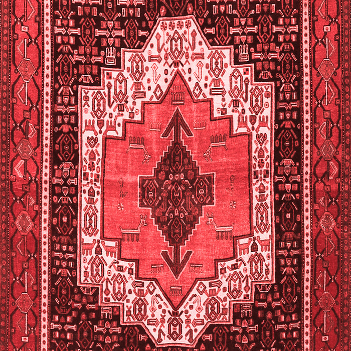 Machine Washable Persian Red Traditional Rug, wshtr3692red