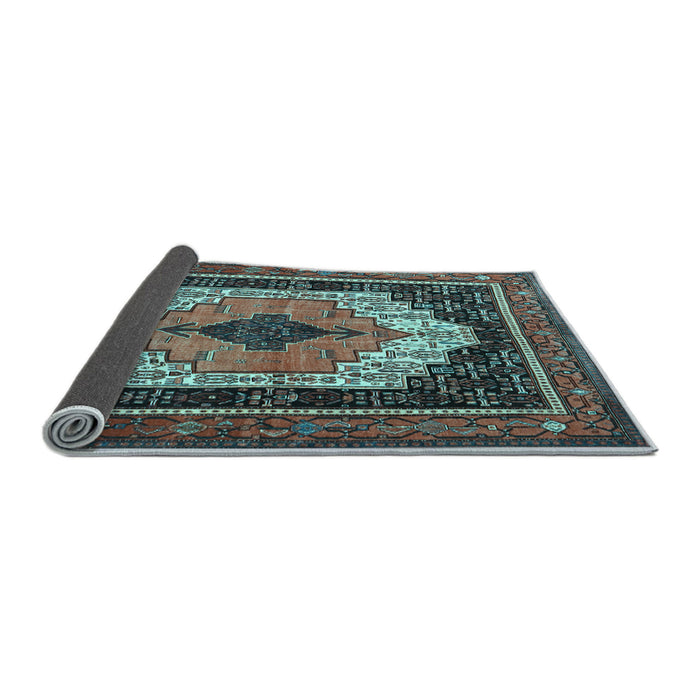 Sideview of Persian Light Blue Traditional Rug, tr3692lblu