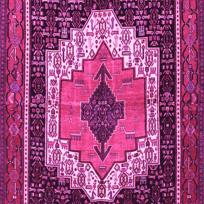 Machine Washable Persian Pink Traditional Rug, wshtr3692pnk