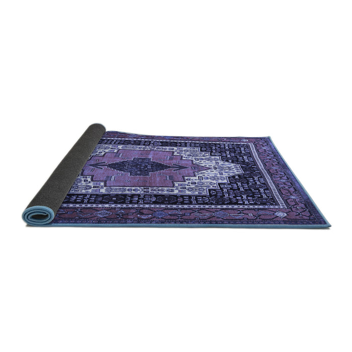 Sideview of Persian Blue Traditional Rug, tr3692blu
