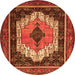 Machine Washable Persian Orange Traditional Area Rugs, wshtr3692org