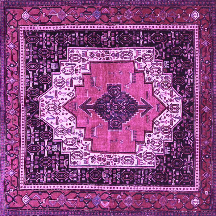 Square Persian Purple Traditional Rug, tr3692pur