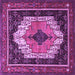 Square Persian Purple Traditional Rug, tr3692pur