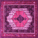 Square Persian Pink Traditional Rug, tr3692pnk